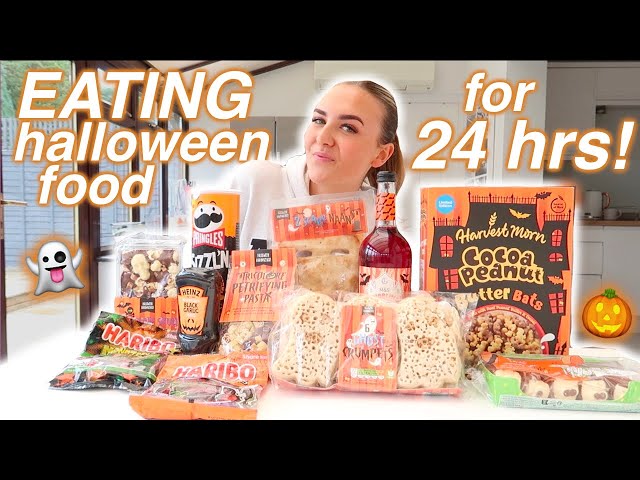 ONLY EATING HALLOWEEN FOODS FOR 24 HOURS!! *CHALLENGE