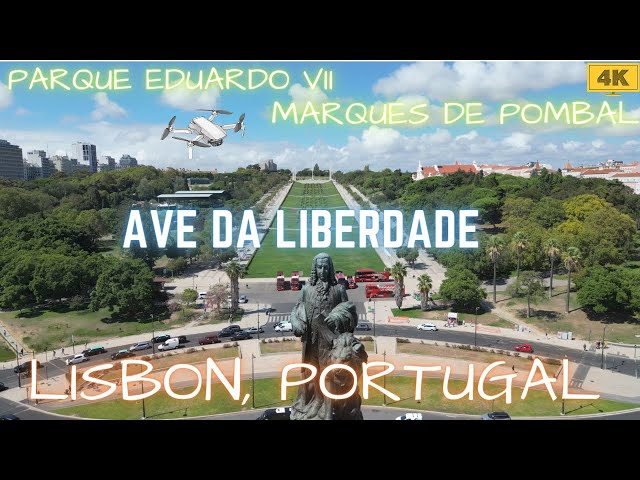 DJIMini3Pro Exploring Marques De Pombal, Parque Eduardo VII, and Ave da Liberdade in Lisbon Portugal