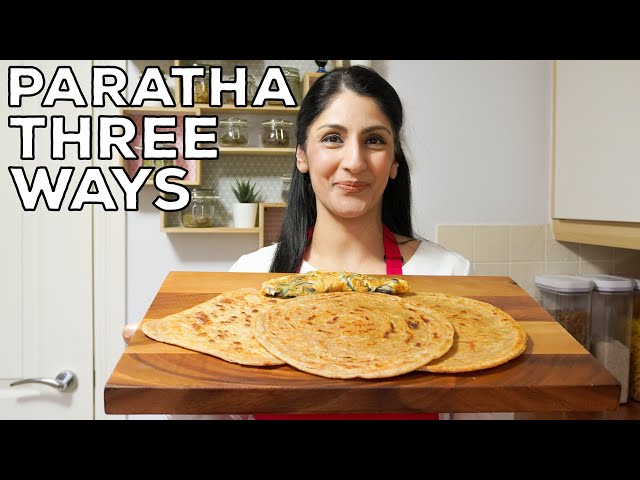 Paratha Recipe Three Ways | Basic Round, Lacha And Square Paratha | Easy & Simple