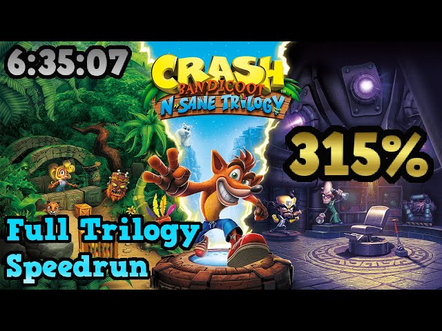 Crash Bandicoot N. Sane Trilogy 315% Speedrun in 6:35:07
