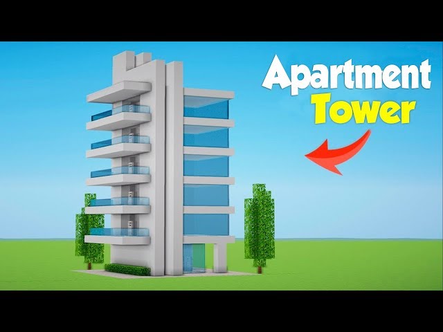 Minecraft: How to Build a Modern Hotel Tower (#1)  - House Tutorial