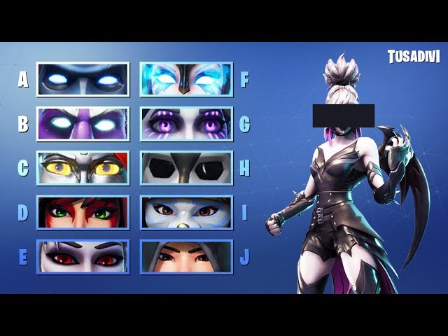 GUESS THE FORTNITE SKIN BY ITS EYES | tusadivi