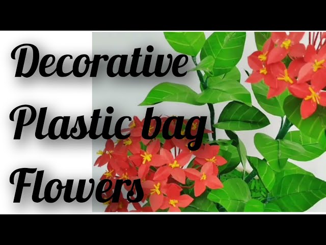 how to make decorative palstic bag flowers