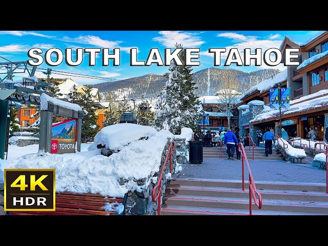 (4K HDR) South Lake Tahoe Narrated Winter Walk