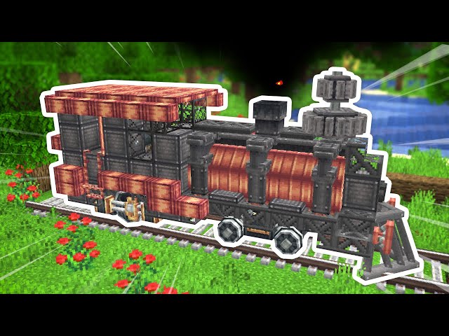 SteamPunk Minecraft Modpack EP28 Create Train Nether Portal Travel