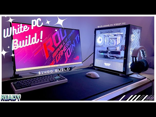 Building My First Gaming PC ASMR!!🎧| $1400 White Build! 🤍| I5 13400f + RTX 4060Ti✨| Aesthetic 2023