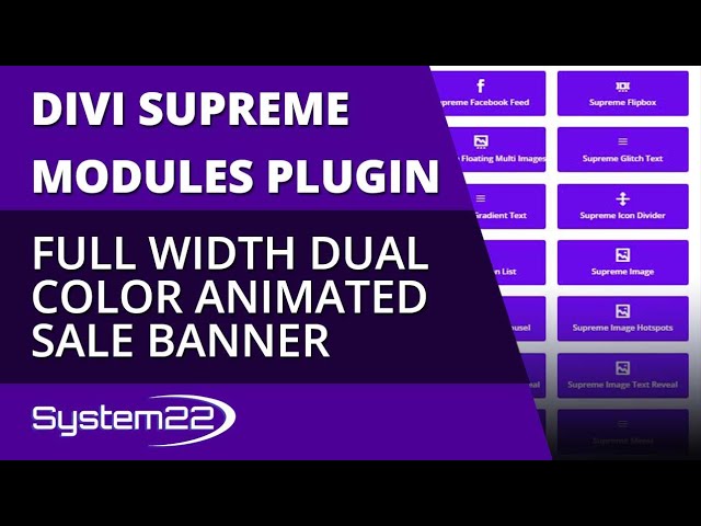 Divi Theme Full Width Dual Color Animated Sale Banner 👍