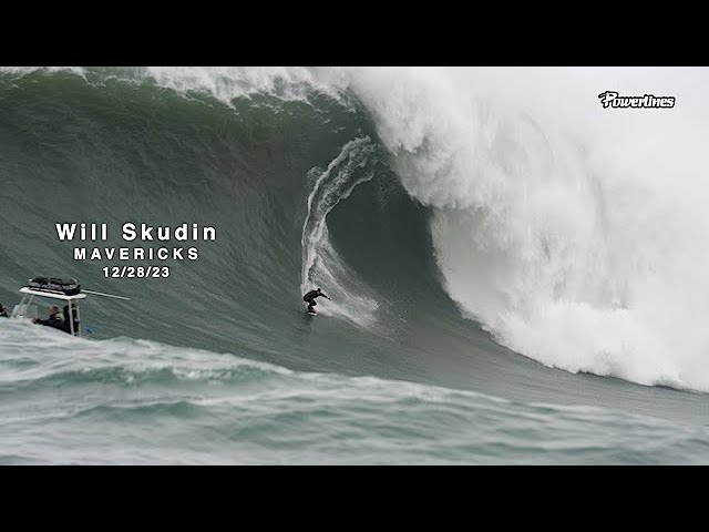 WILL SKUDIN - MAVERICKS 12/28/23 - WIPEOUT OF THE DAY ⚡️#Surf #mavericks #powerlinesproductions