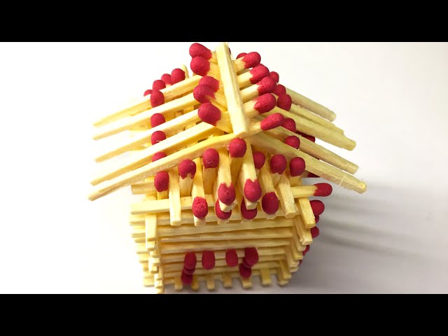 How to make a house of matches with your own hands FOR 5 MINUTES
