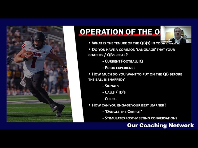 Offensive Operation with Conner McQueen (Incarnate Word Offensive Coordinator & QBs Coach