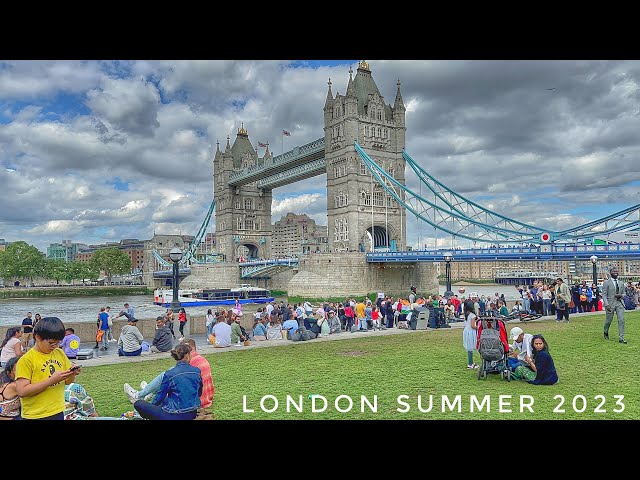 England, London City Tour 2023 | 4K HDR Virtual Walking Tour around the City | Summer in London
