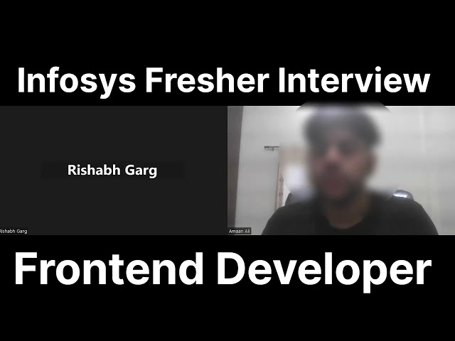 Infosys Fresher Interview Experience | HTML CSS JavaScript | 2024