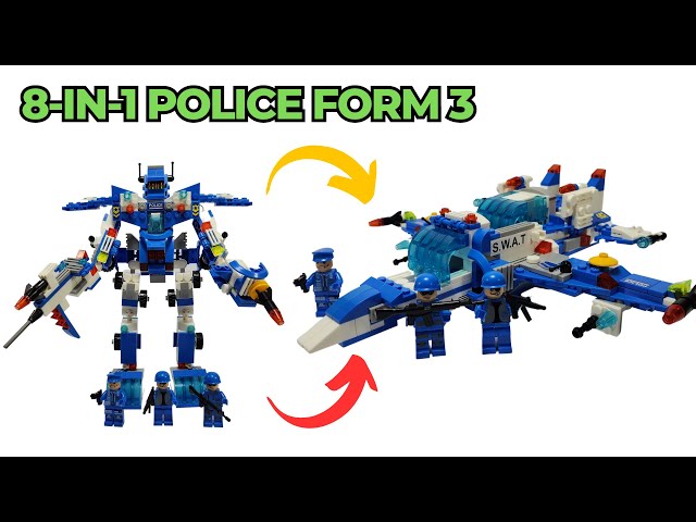 NON LEGO City Police 8-in-1 Jet Fighter - LEGO Speed Build