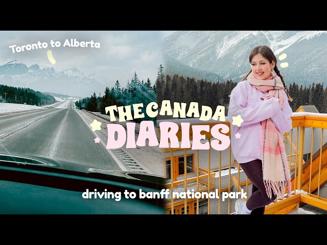 CANADA DIARIES Ep.3 ✿ Travel day to Banff via Toronto & Calgary In the dead of Winter in a car ☃️