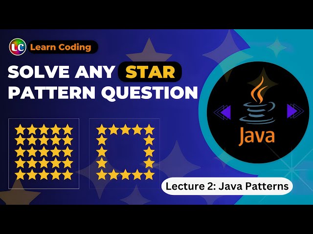 Java Star Pattern Program(Logic) | Learn Coding