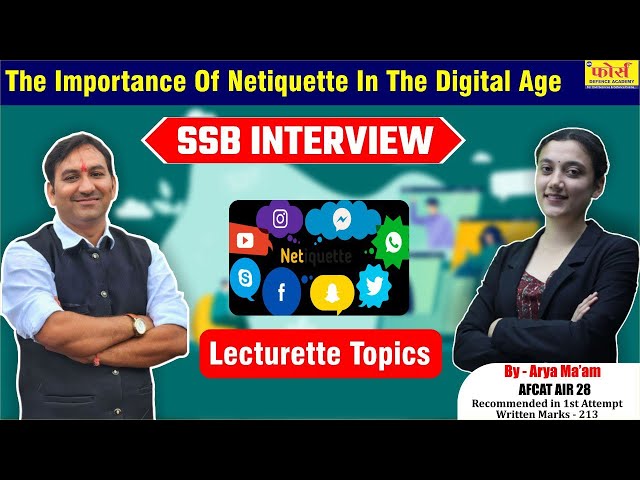 The Importance of Netiquette in the digital age | SSB Interview Preparation" | SSB Interview
