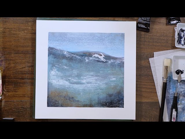 Magical abstract landscape using a gelli plate - time lapse