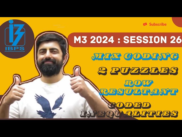 Welcome To Mains Practice Room || M3 2024 Session  - 26||  Bank Exams 2024