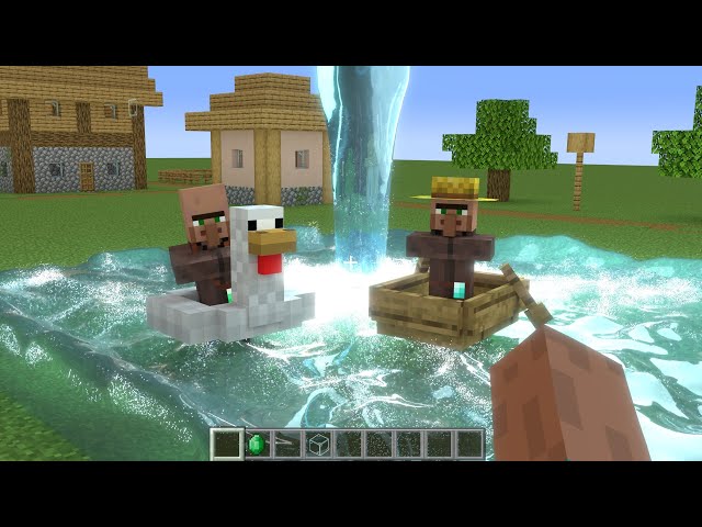 Realistic Water VS Villagers in Minecraft