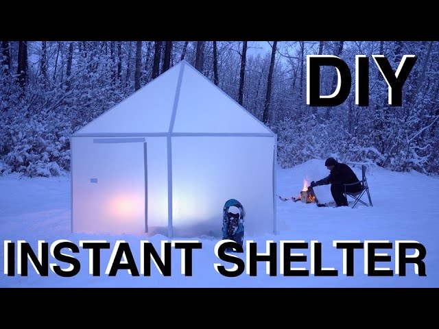 Camping in DIY Instant Pop-Up Folding Origami Shelter