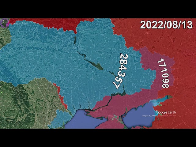 Russian Invasion of Ukraine: Every Day to December 1st using Google Earth