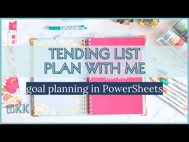 Tending List Plan with Me in my Cultivate What Matters PowerSheets Monthly Goal Planning and Habits