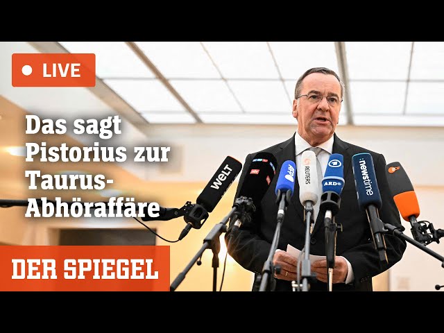 Livestream: Das sagt Verteidigungsminister Pistorius zur Taurus-Abhöraffäre | DER SPIEGEL