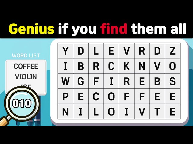 Genius if you find them all | Find the Hidden Word | Word Search | Scrambled Word Game
