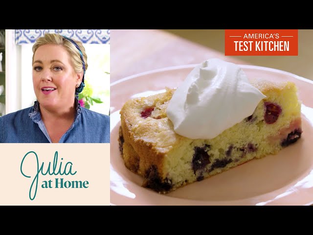 How to Make Easy Berry Cake with Lemon Whipped Cream | Julia at Home