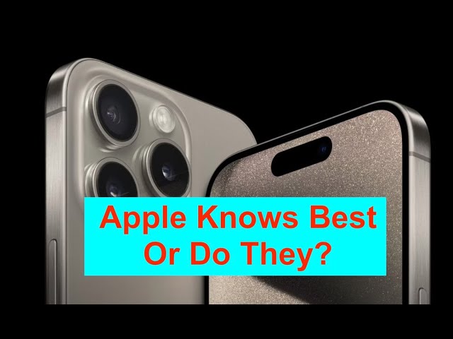Apple Think They Know Best - Or Do They?