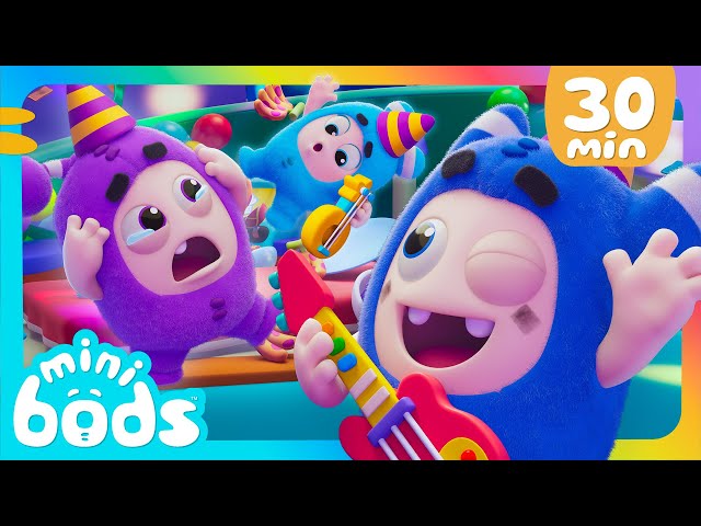 Minibods NEW! 🎂 Party Time Pogo 🎂 HAPPY BIRTHDAY POGO | Baby Oddbods | Funny Cartoons for Kids