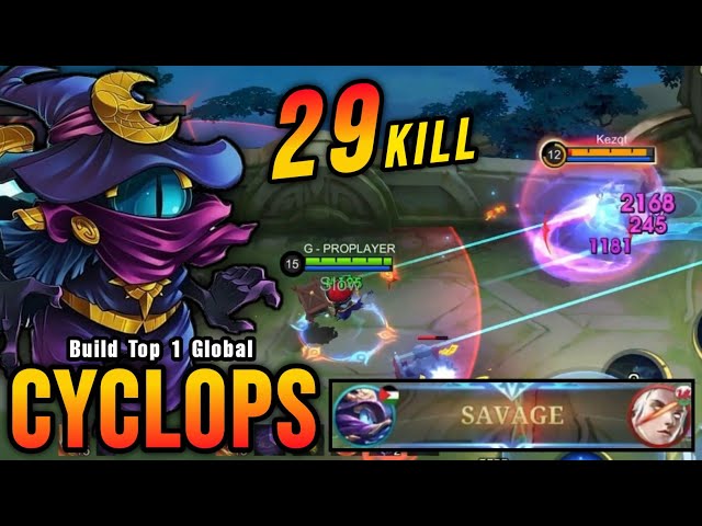 SAVAGE + 29 Kills!! Cyclops Jungler is Back to Meta!! - Build Top 1 Global Cyclops ~ MLBB