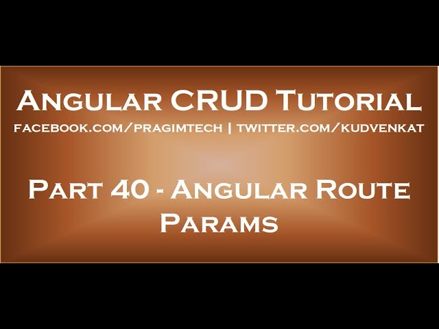 Angular route params