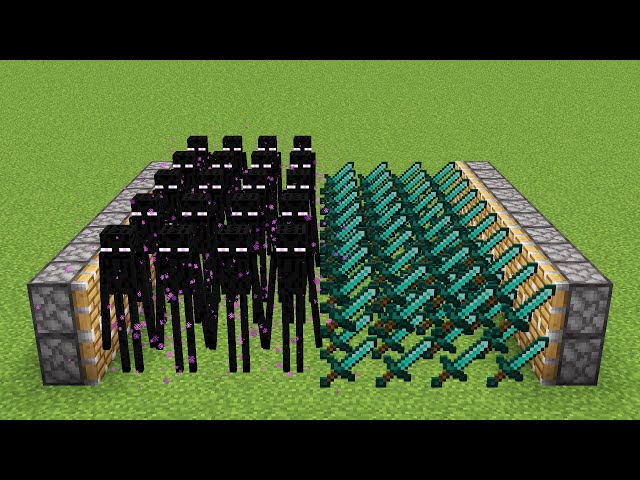 x666 endermans and x999 diamond swords combined