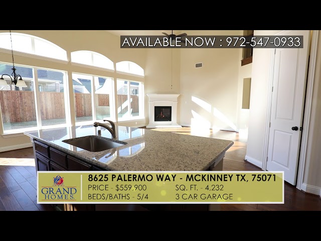 Grand Homes - 8625 Palermo Way - McKinney TX, 75071 - Available Now