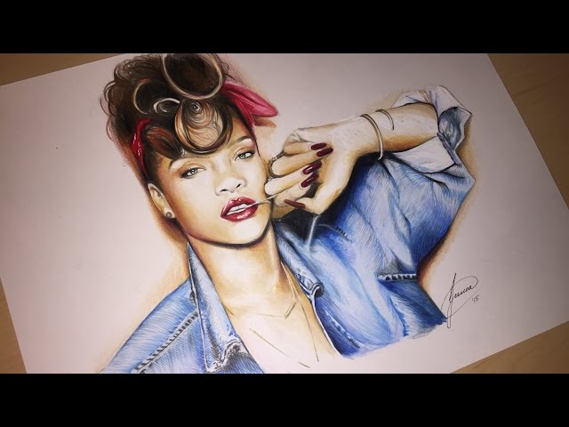 Speed Drawing Of Rihanna