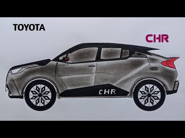 How to draw Toyota CH-R | Easy step by step for Beginners Toyota CHR Drawing