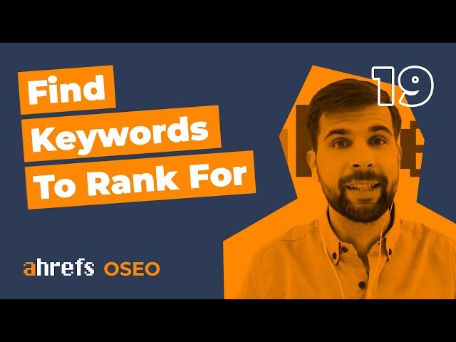 How to find the keywords to rank for [OSEO-19]