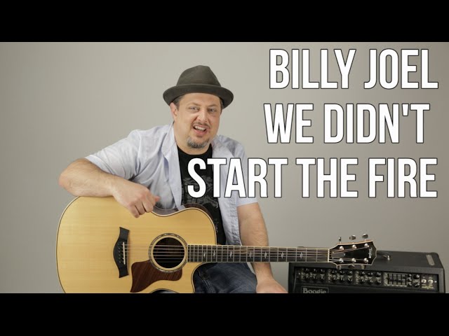 Billy Joel - We Didn't Start The Fire - Easy Acoustic Guitar Lesson - How to Play On Guitar