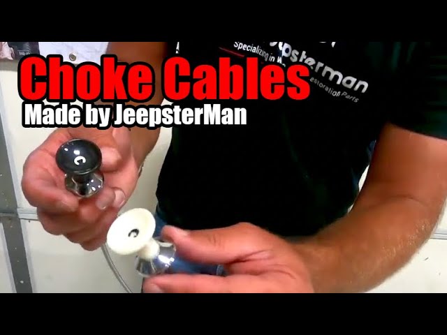 Choke Cables in ivory or black Made by JeepsterMan.