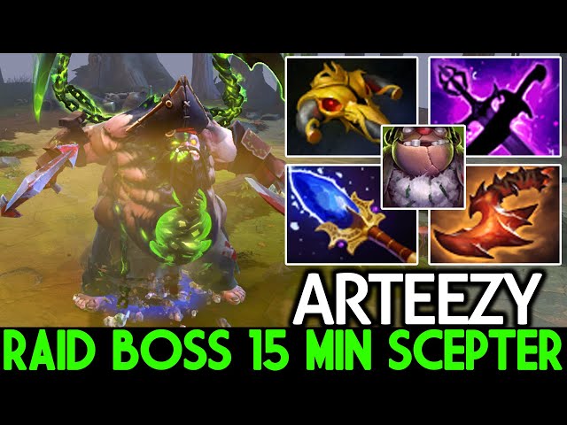 ARTEEZY [Pudge] Crazy Raid Boss 15 Min Scepter 100% Winrate Dota 2