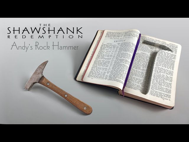 Rock Hammer in Bible prop replica from THE SHAWSHANK REDEMPTION