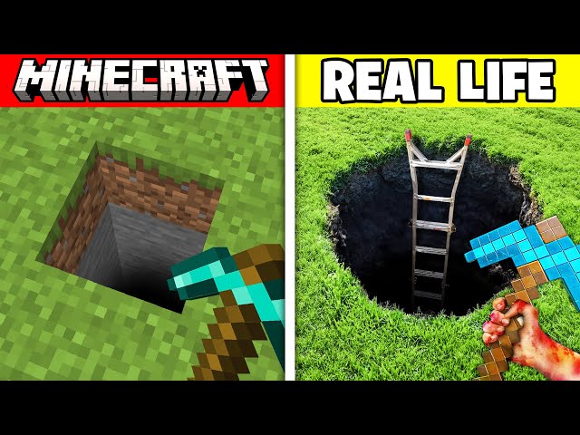 Minecraft, But I Dig Straight Down in REAL LIFE!
