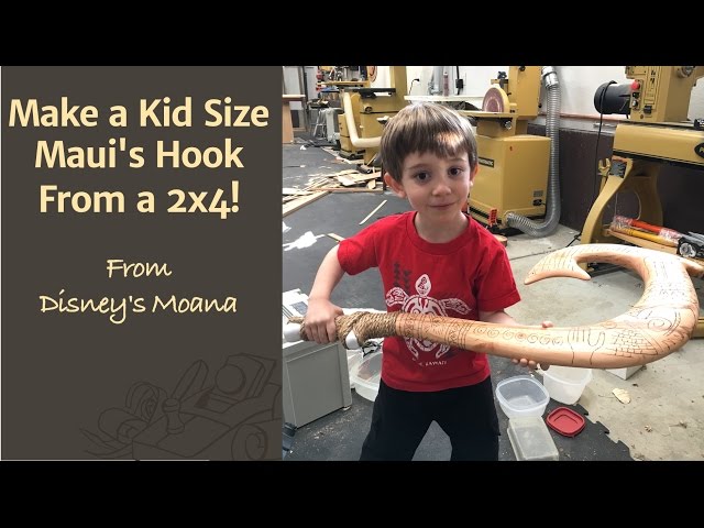 Make a Kid Size Maui's Hook From a 2x4 - Disney's Moana
