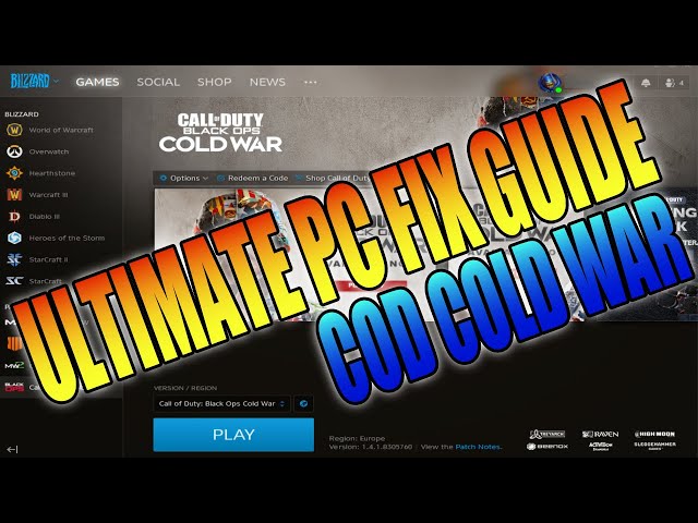 Ultimate Call Of Duty Black Ops Cold War PC FIX Guide | Crashes,Connection Issues,Dev Errors & More!