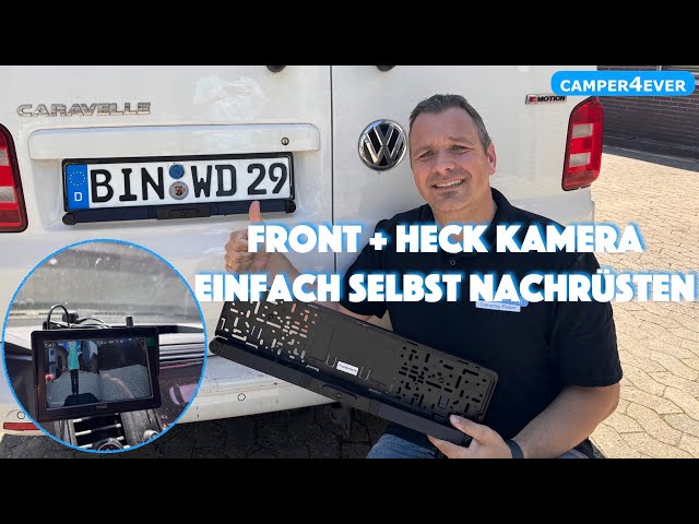 ❎ Bohren, ❎Kabel 👉 Rückfahr - Kamera nachrüsten leicht gemacht I Solar - Kennzeichen Kamera Auto ...