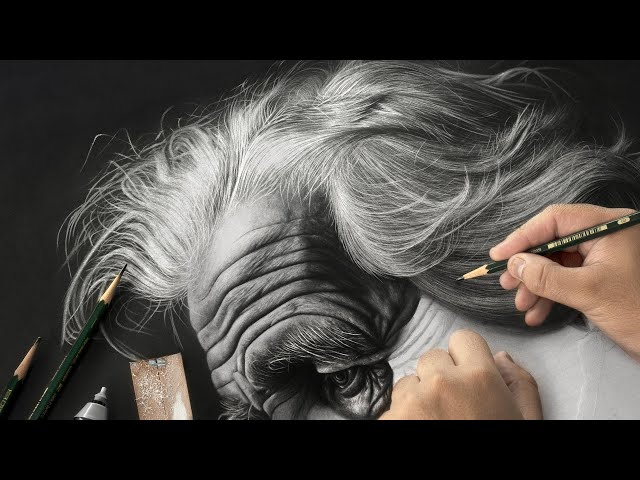 My Most Hyper Realistic HAIR Drawing ever!