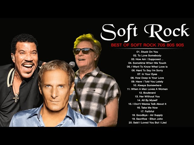 Michael Bolton, Phil Collins, Air Supply, Bee Gees,Chicago, Rod Stewart - Best Soft Rock 70s,80s,90s