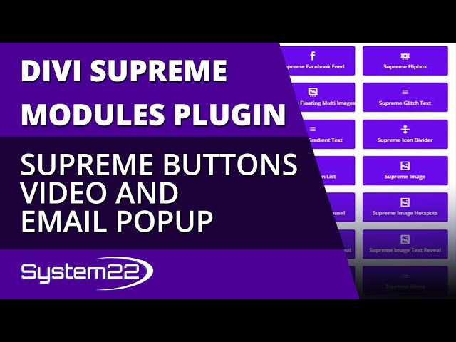 Divi Theme Supreme Buttons Video And Email Popup 😎
