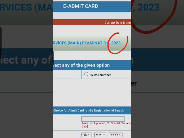 UPSC CSE MAINS 2023 ADMIT CARD #ias #ips #tranding #viral
